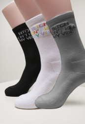 Ponožky MR.TEE Don`t Kill Socks 3-Pack Farba: black+white+heather grey,
